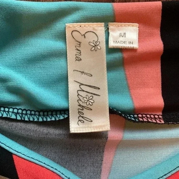 Emma & Michelle ColorBlock Dress Sheath Medium Y2k - Picture 4 of 7